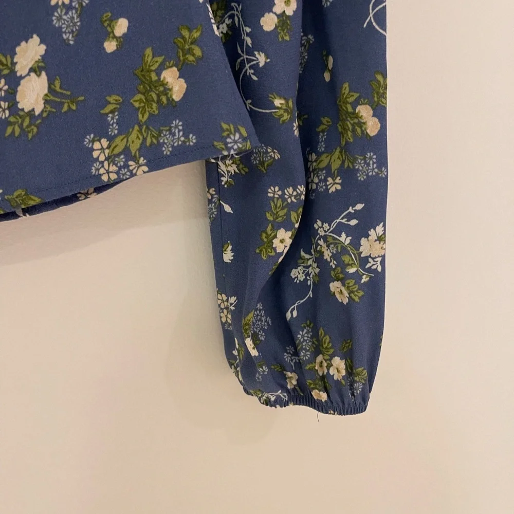 Reformation Nell Corset Top, XS, Blue Floral - Picture 11 of 13